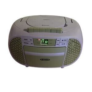 Jensen CD-550BT Bluetooth CD Cassette Boombox AM/FM Radio Purple